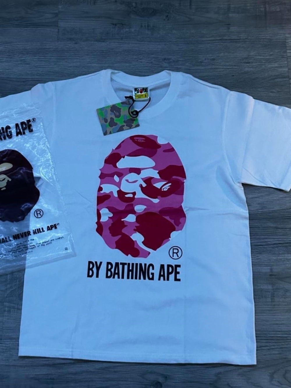 Bape Pink Camo Ape Logo